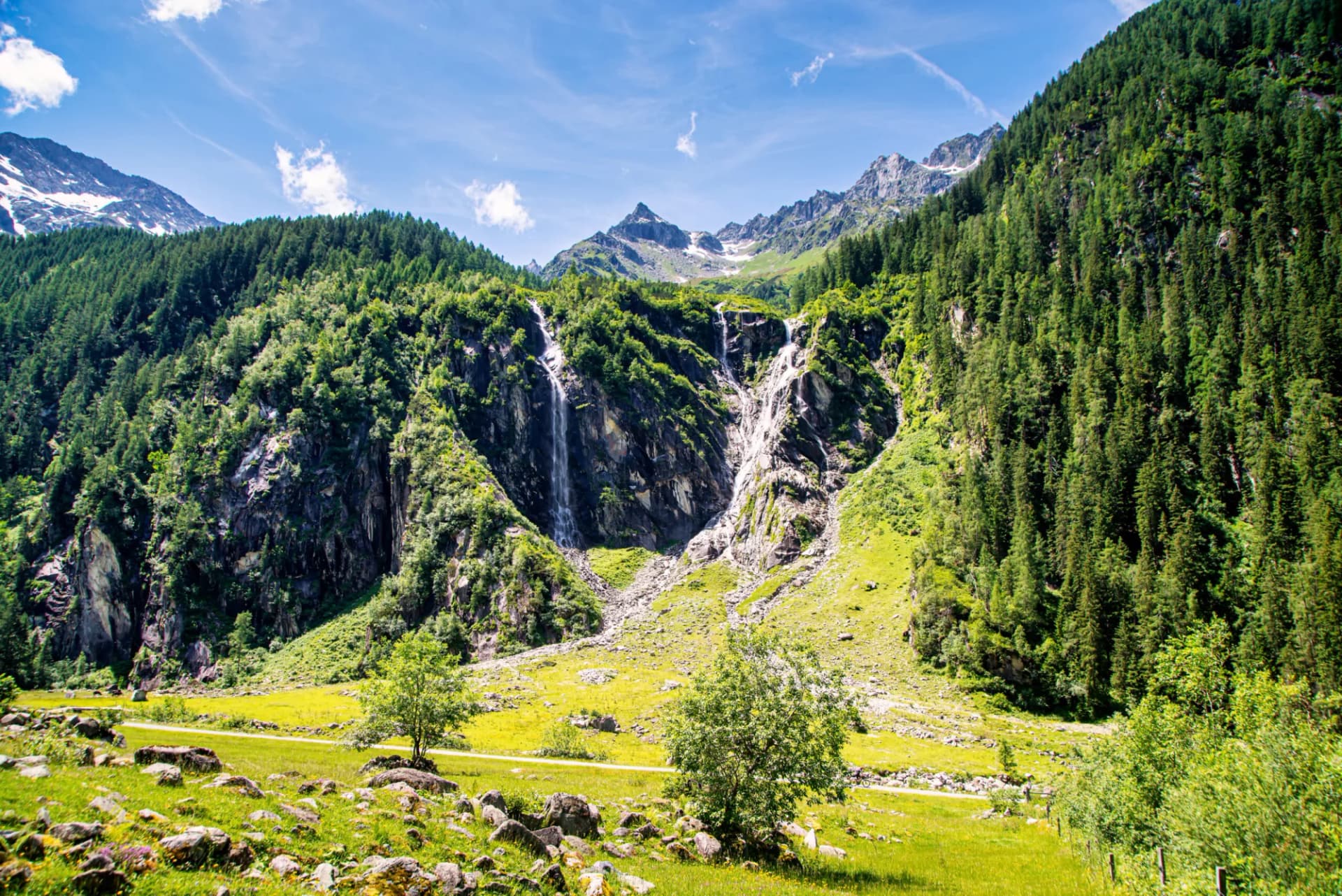 Beautiful landscape in Habachtal in Salzburger Land in the Austrian Alps
