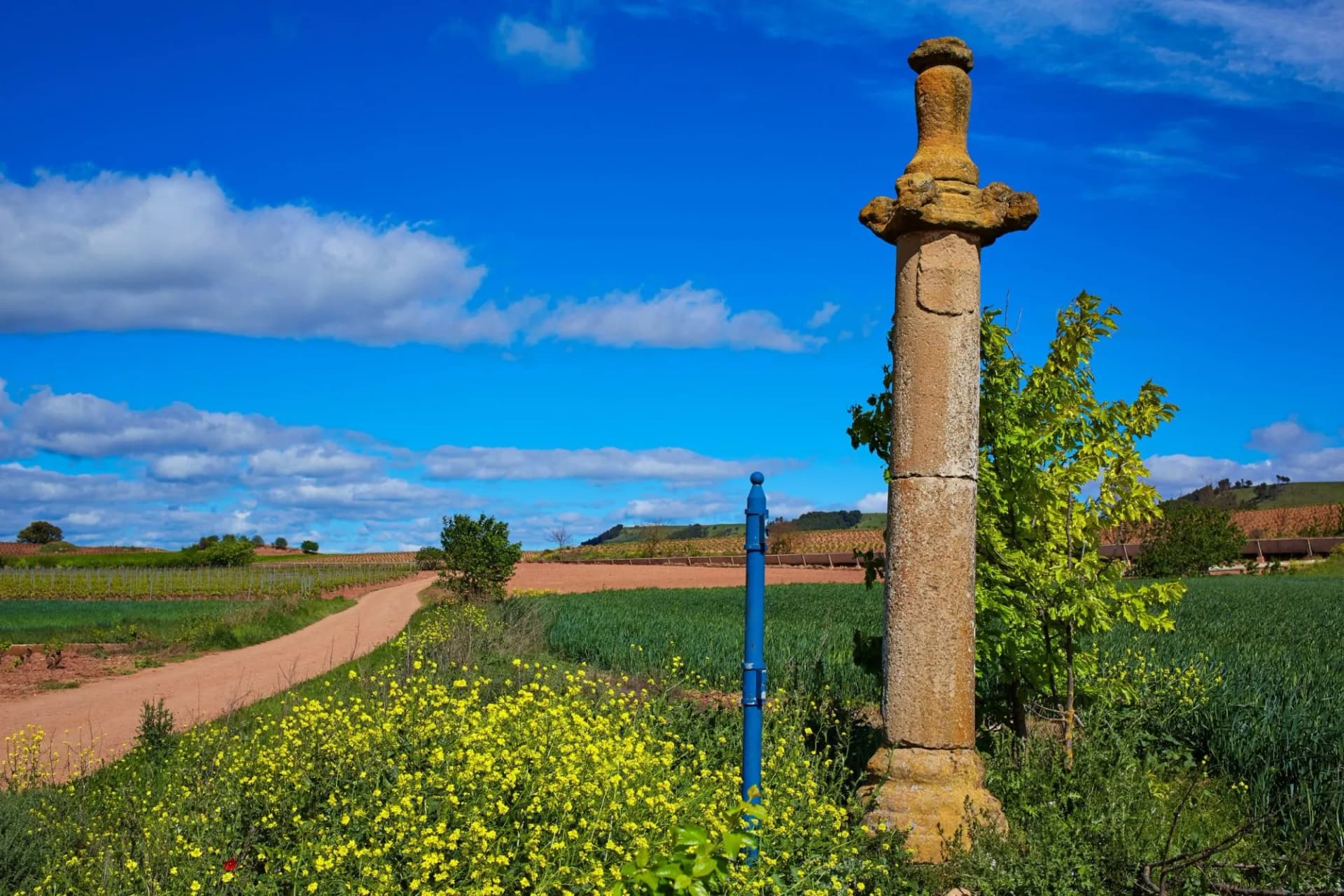 Azofra Saint James Way cross column La Rioja