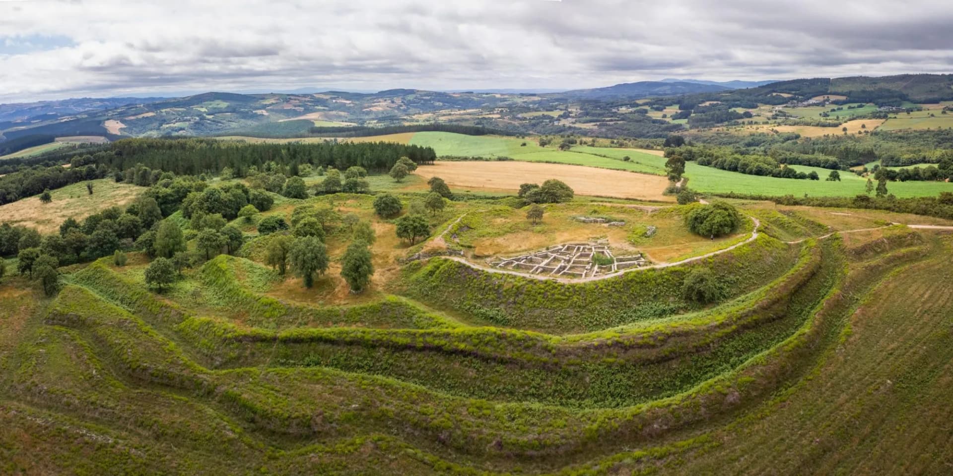 Remains of Castro de Castromaior, an important Archaeological Site in Galicia, Spain