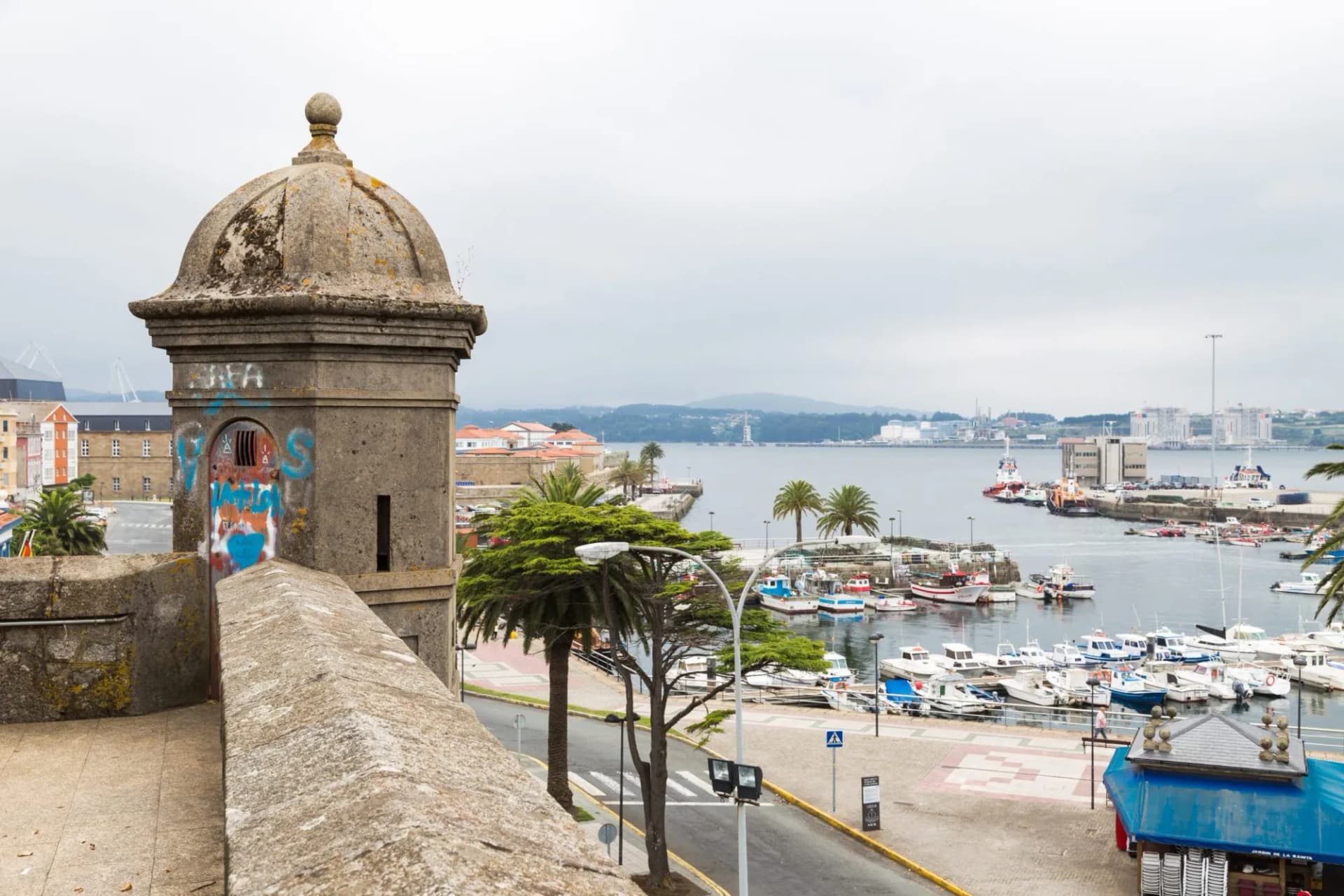 guard tower in Ferrol, Galicia, Spain