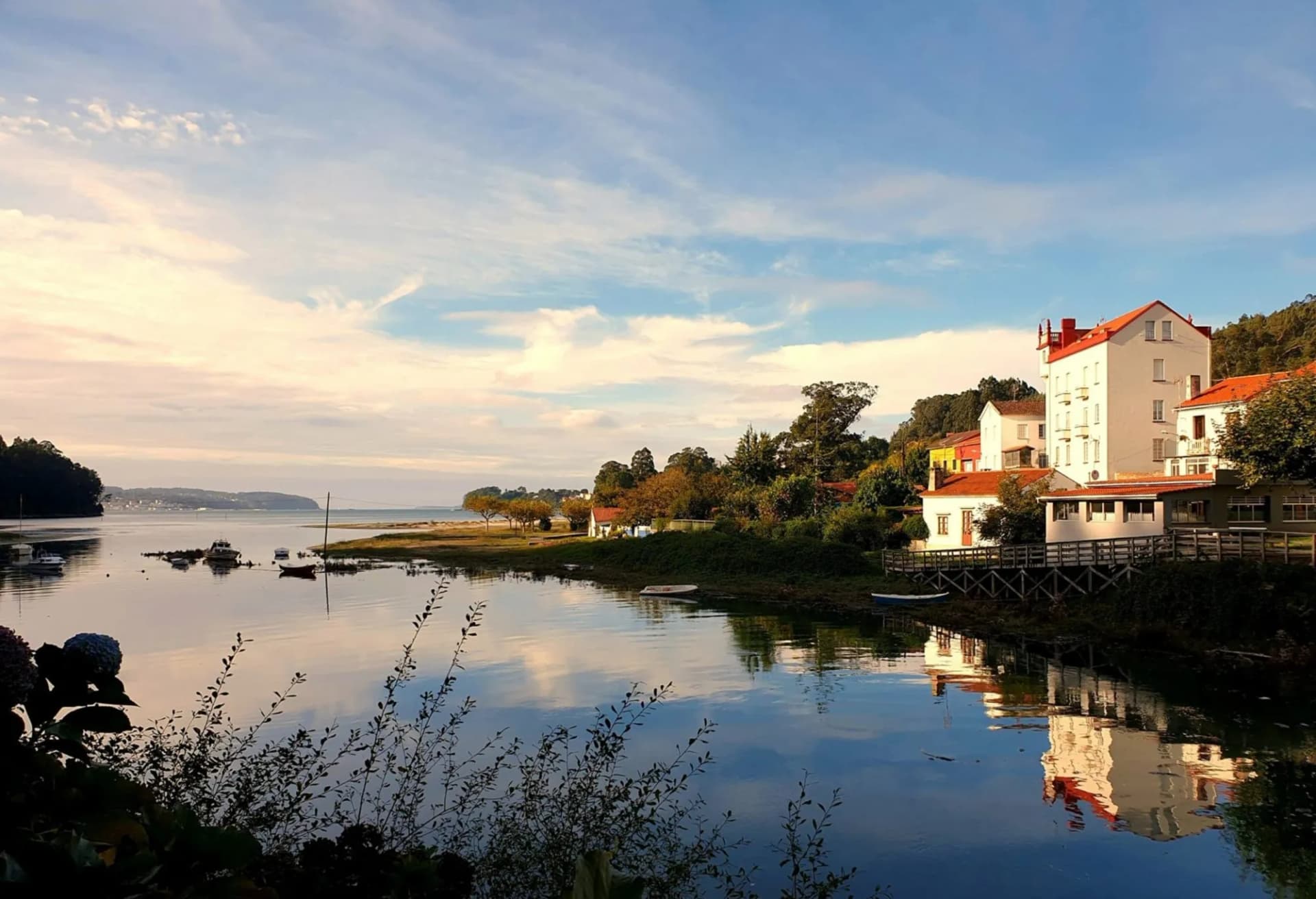 Río Lambre en la comarca de Betanzos, Galicia