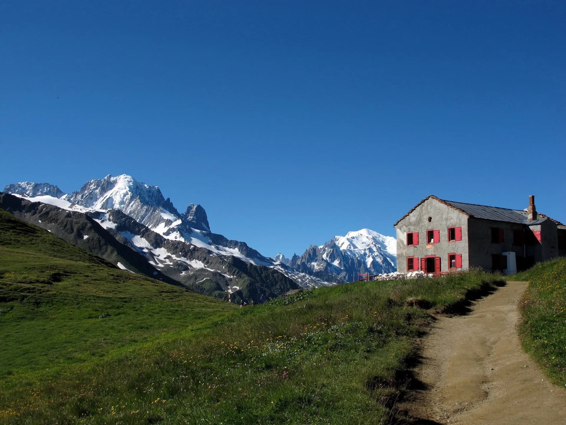 col de balme border of switzerland and france