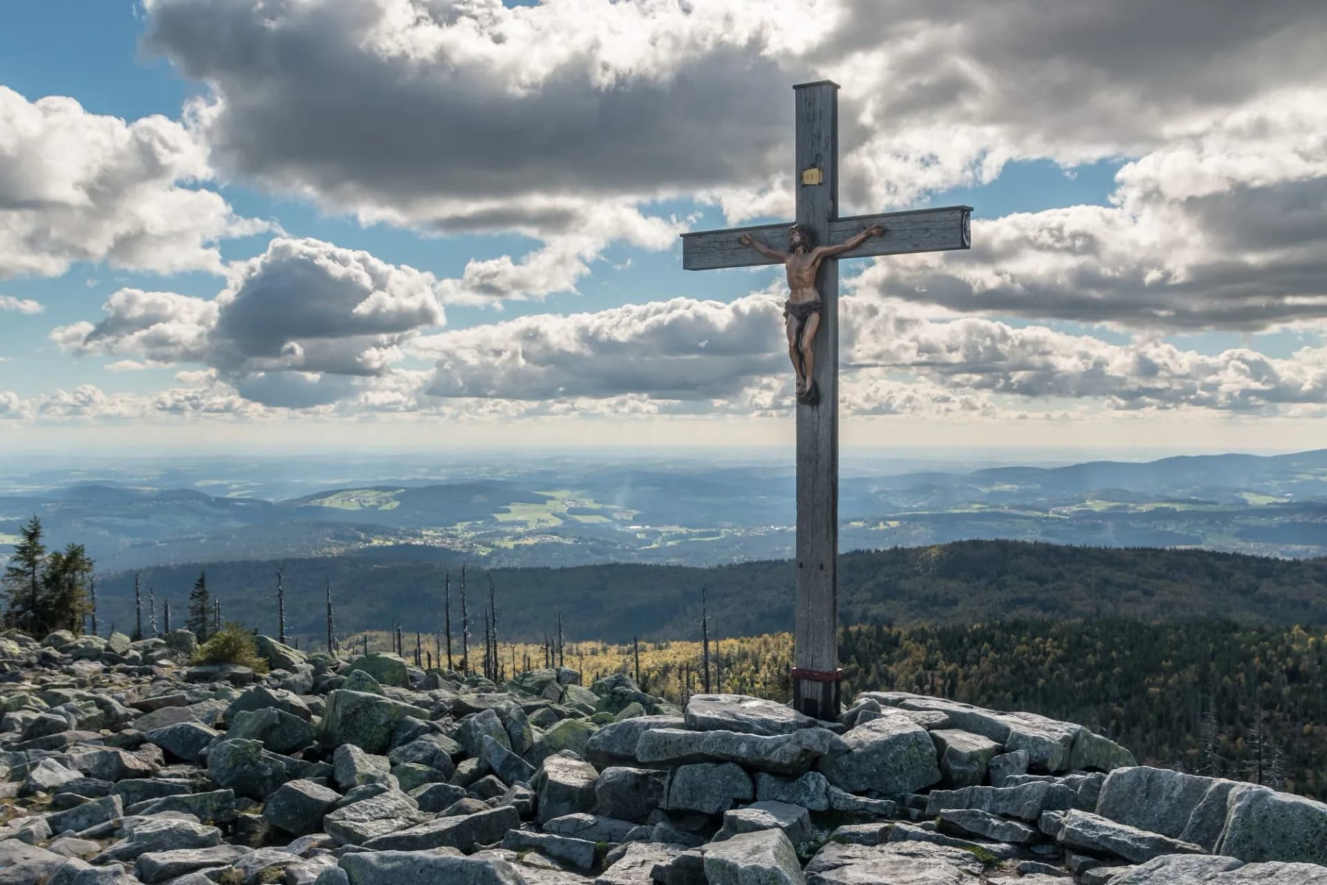 Peak of the Lusen hill in Bavaria.