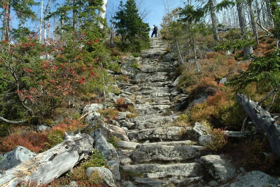 stone staircase to lusen
