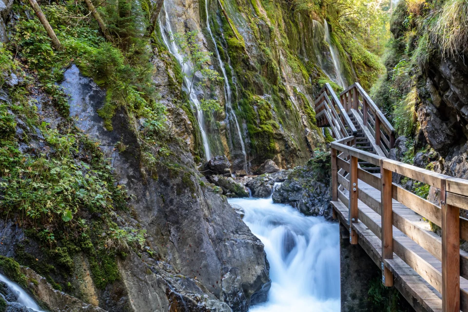 Wasserkaskaden in der Wimbachschlucht, Berchtesgaden