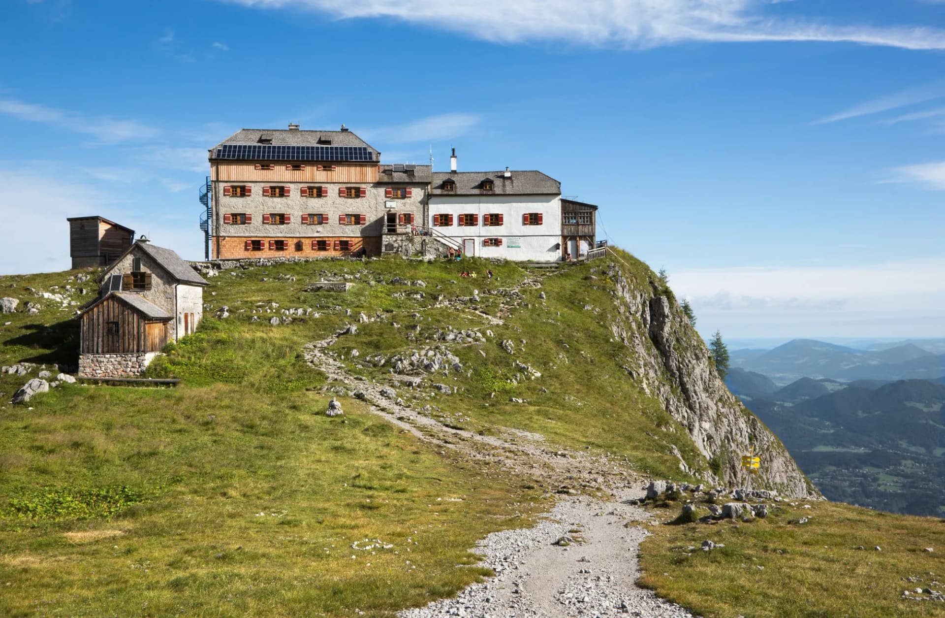 Alps - Chalet Watzmannhaus in the north calcite alps