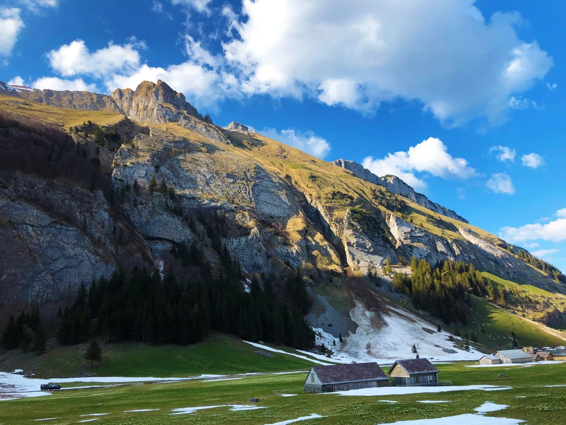 Alpine peak Schäfler (Schafler od Schaefler) in mountain range Alpstein and in the Appenzellerland region - Canton of Appenzell Innerrhoden (AI), Switzerland