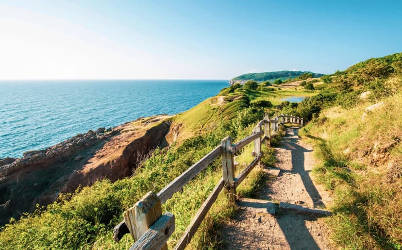 Rocky coastal area around Hammershus Ruins