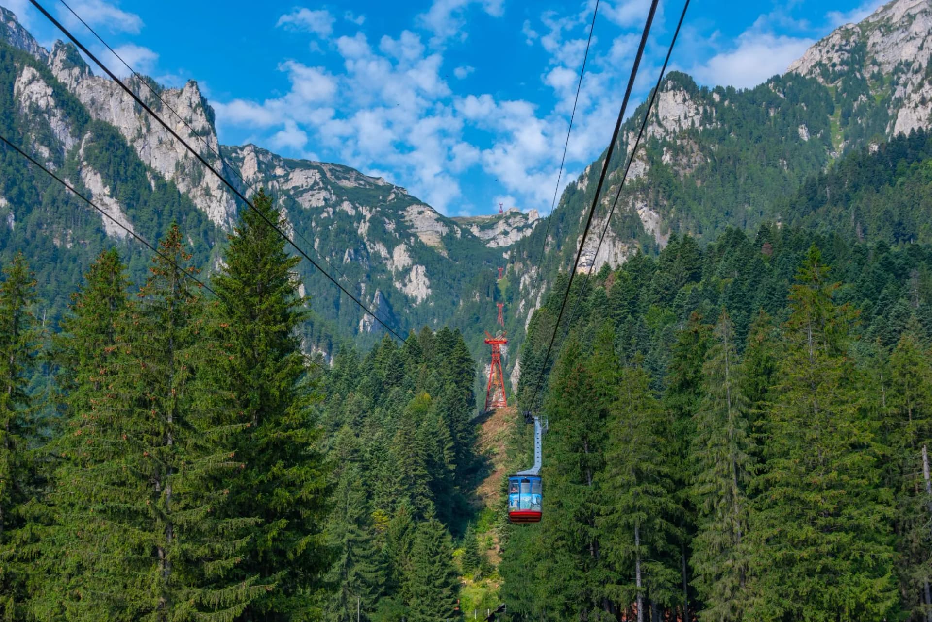 Busteni-Babele cable car in Romania
