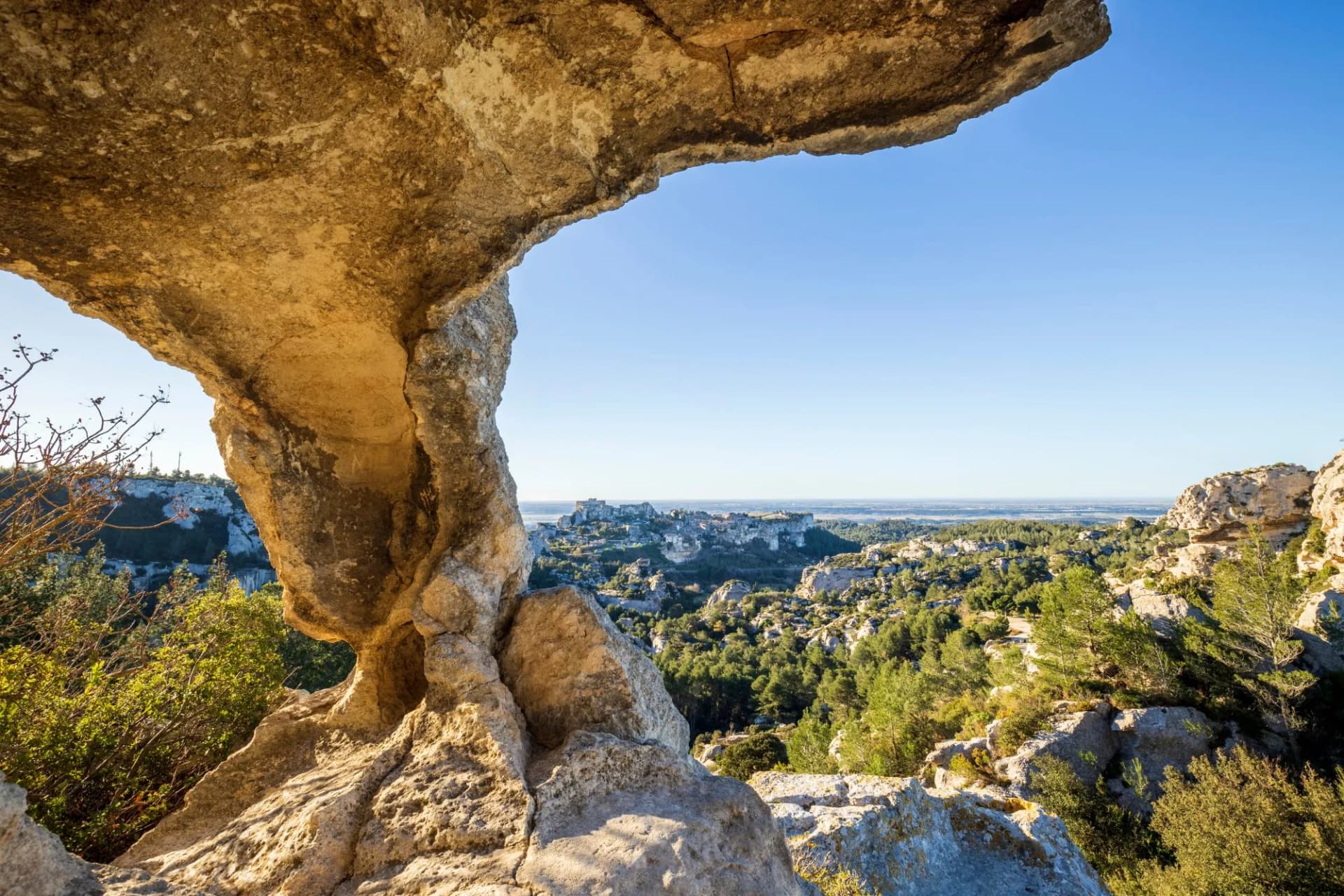 Rugged rock formations defining the Alpilles