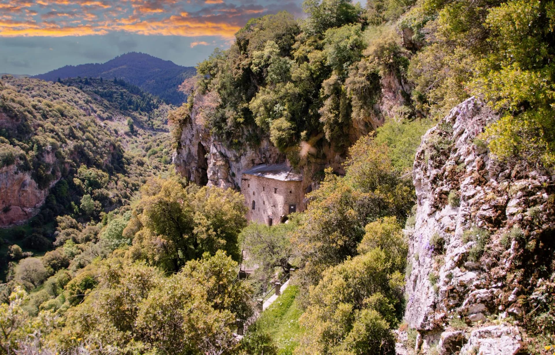 Valtesiniko village in Arcadia Greece hidden house
