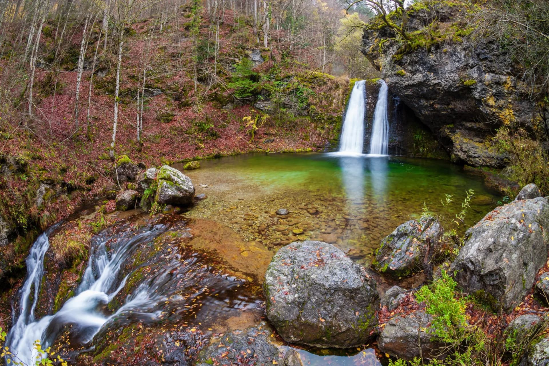 Tranquil waterfall hidden in Enipeas Canyon