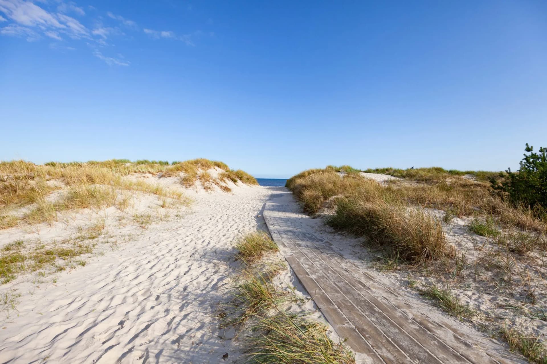 Deserted beach in Sandhammaren, Sweden.