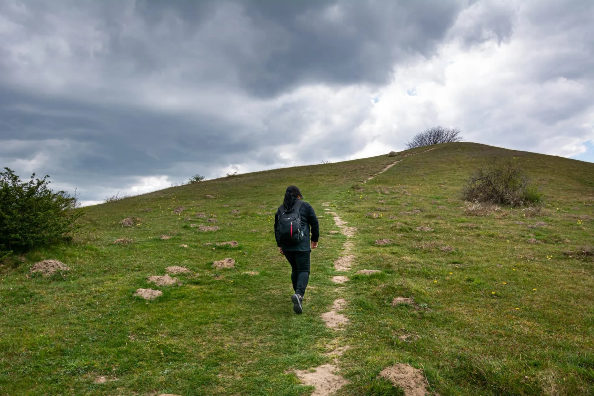 Scenic view of hilly Scandinavian landscape