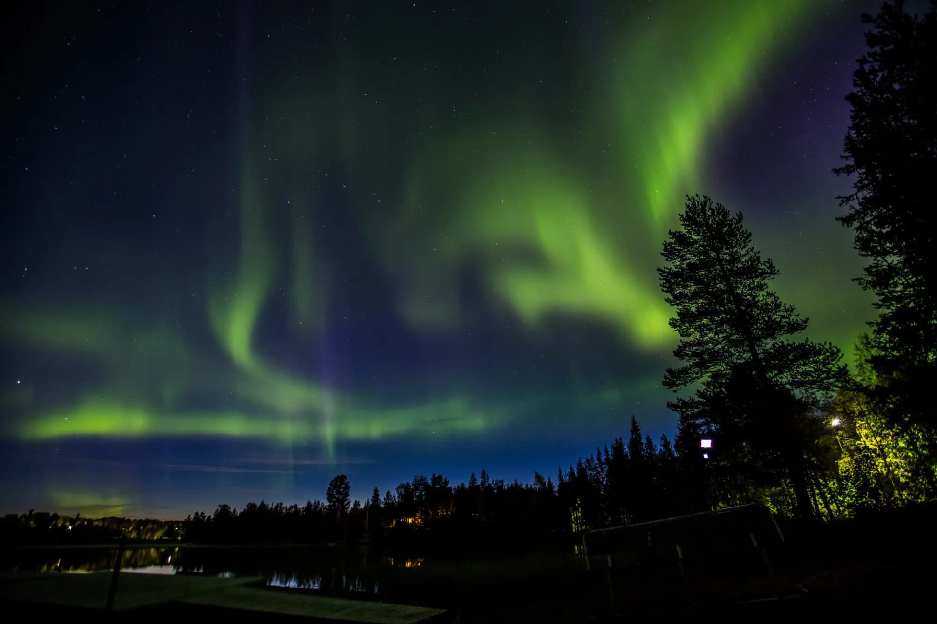 Northern lights in Kiruna, Lapland, Northern Sweden