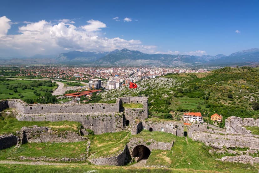 Rozafa Castle and Shkoder View