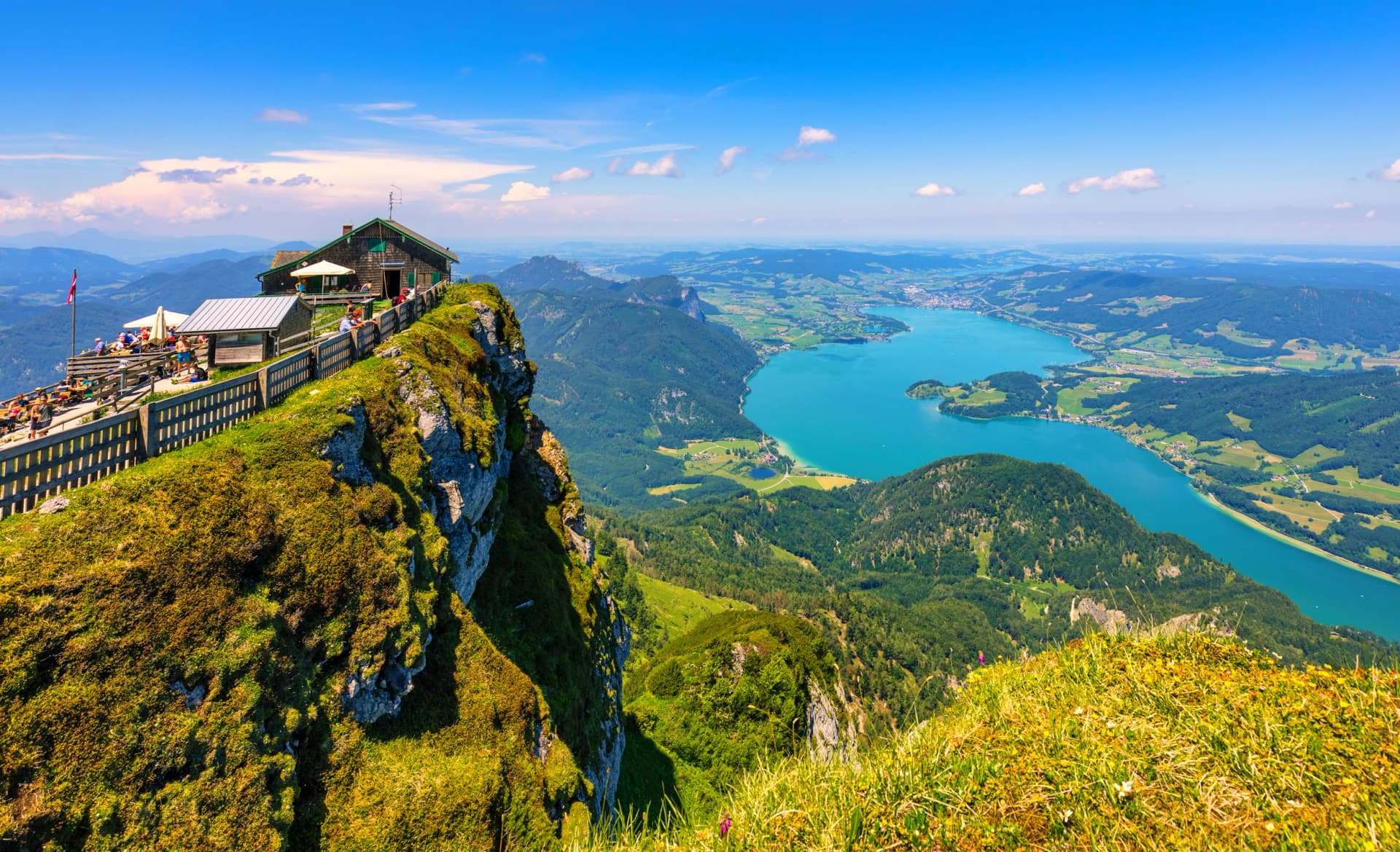 Amazing view from Schafberg by St. Sankt Wolfgang