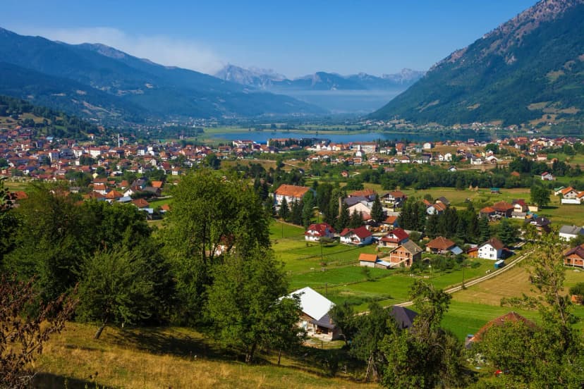 Plav town in Prokletije Mountains, Montenegro