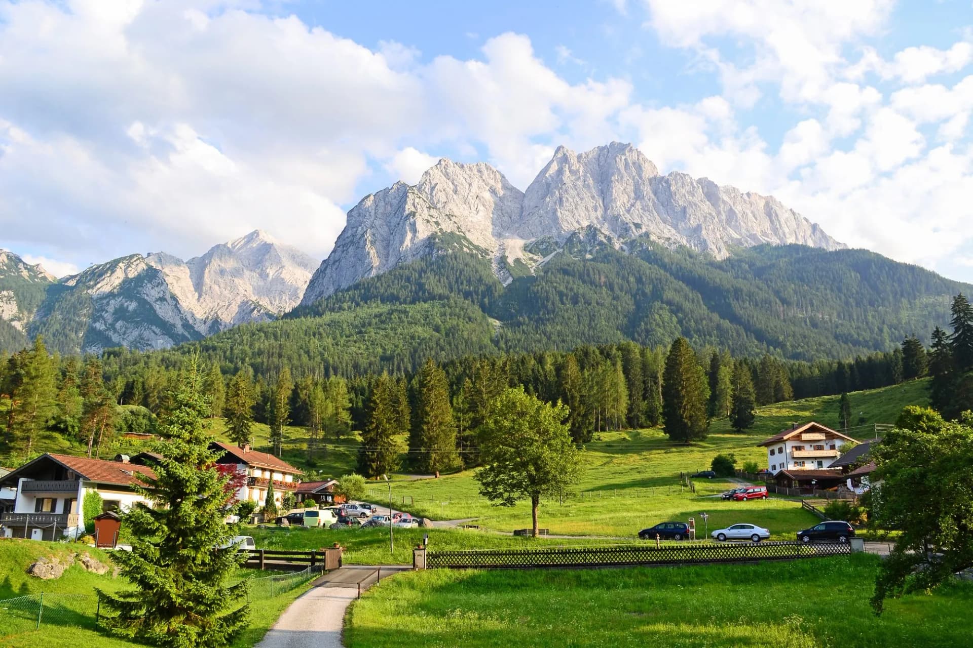 View of Grainau in Germany