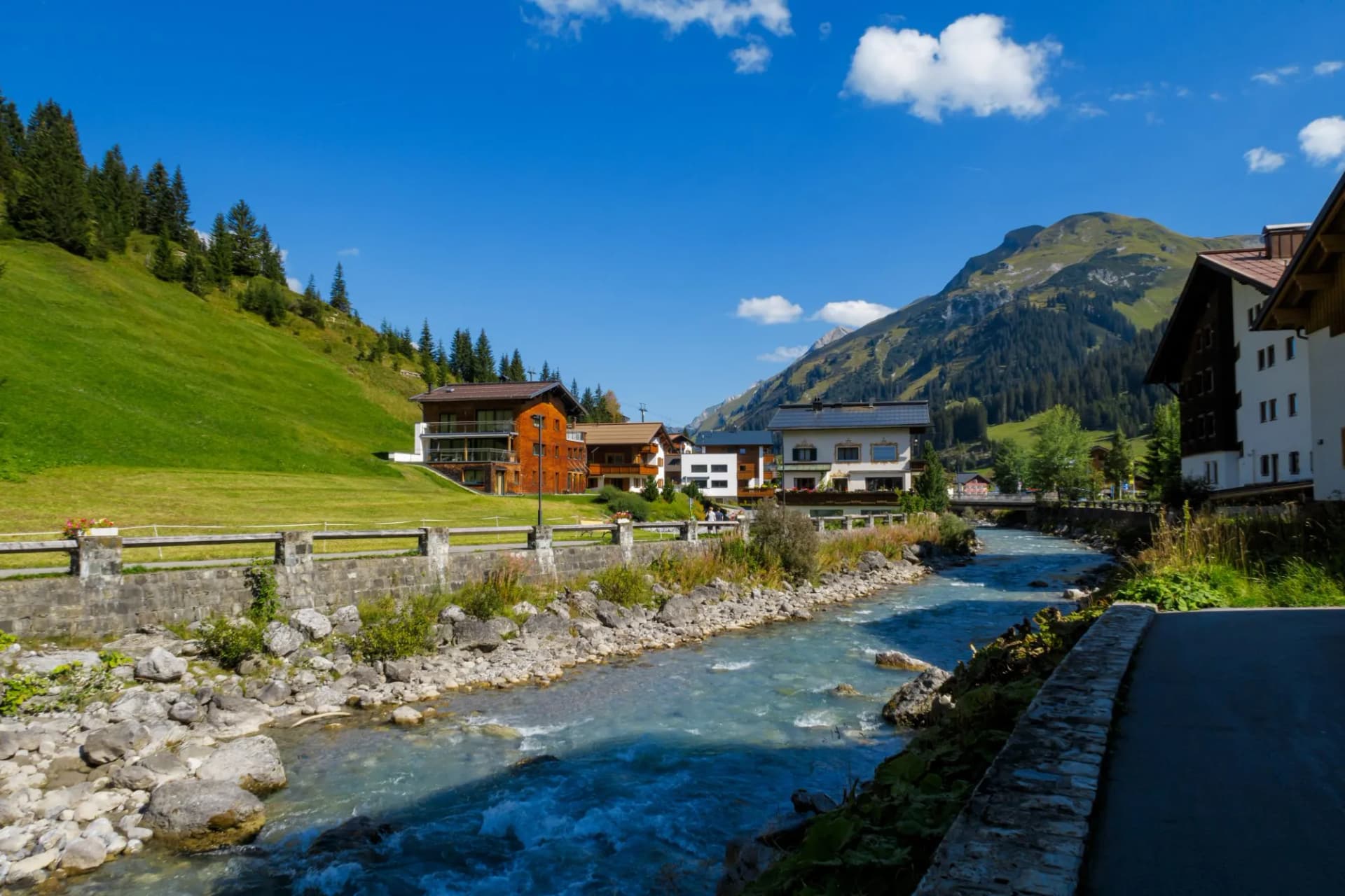 The city of Lech in Austria