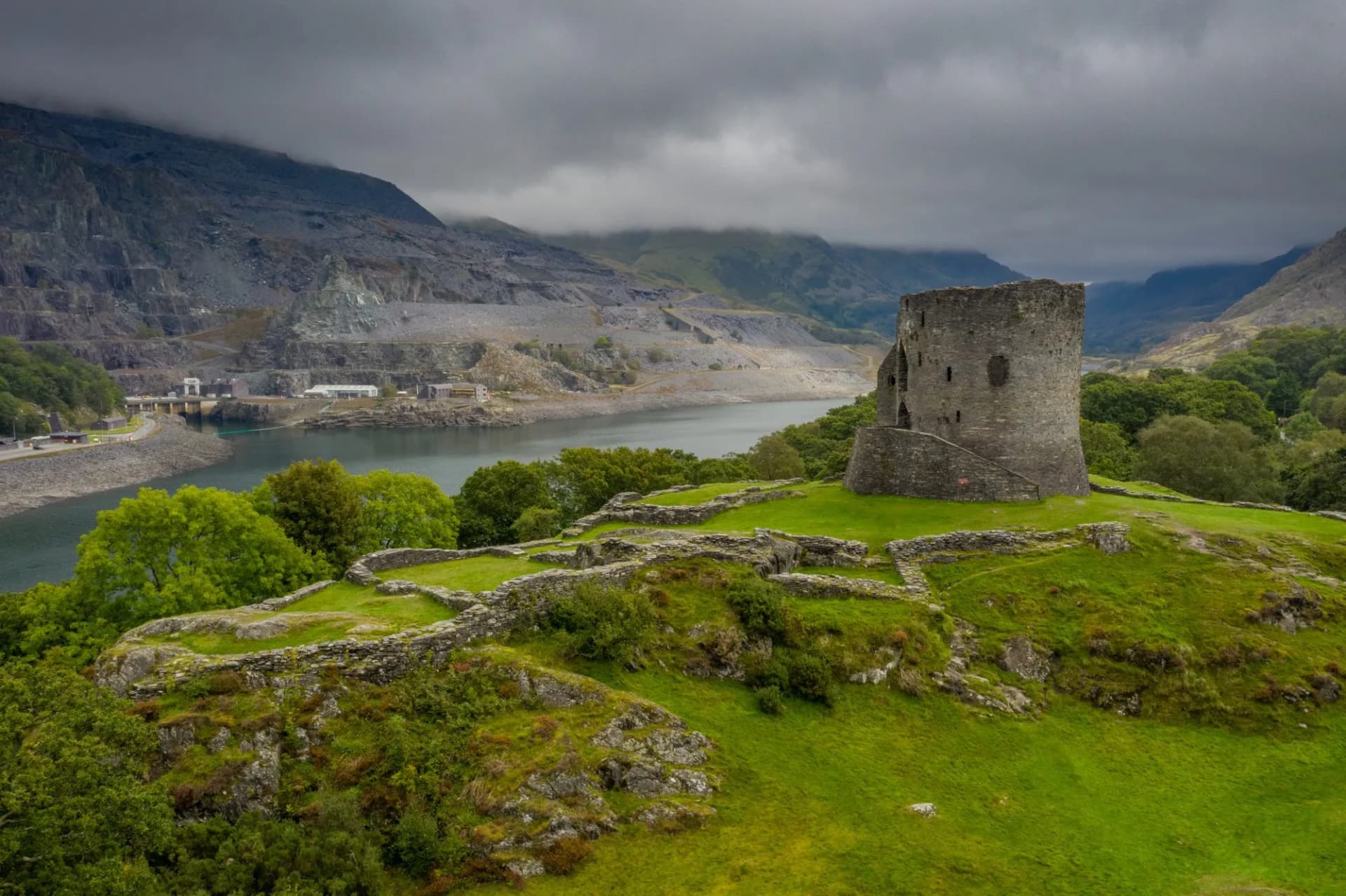 Dolbadarn Castle view landscape, snowdonia