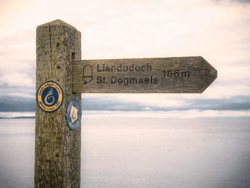 Pembrokeshire Coast Path South, Amroth, Sign