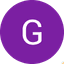 White letter G on purple circular background