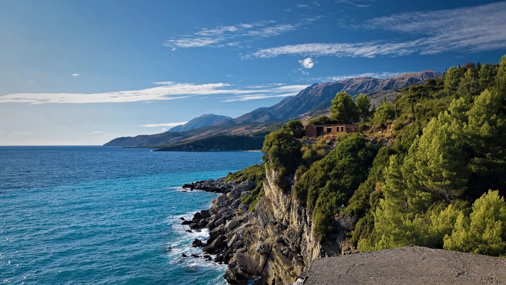 Himare coast in Albania