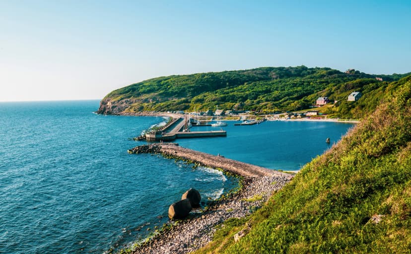 Hamme havn in Bornholm, Denmark