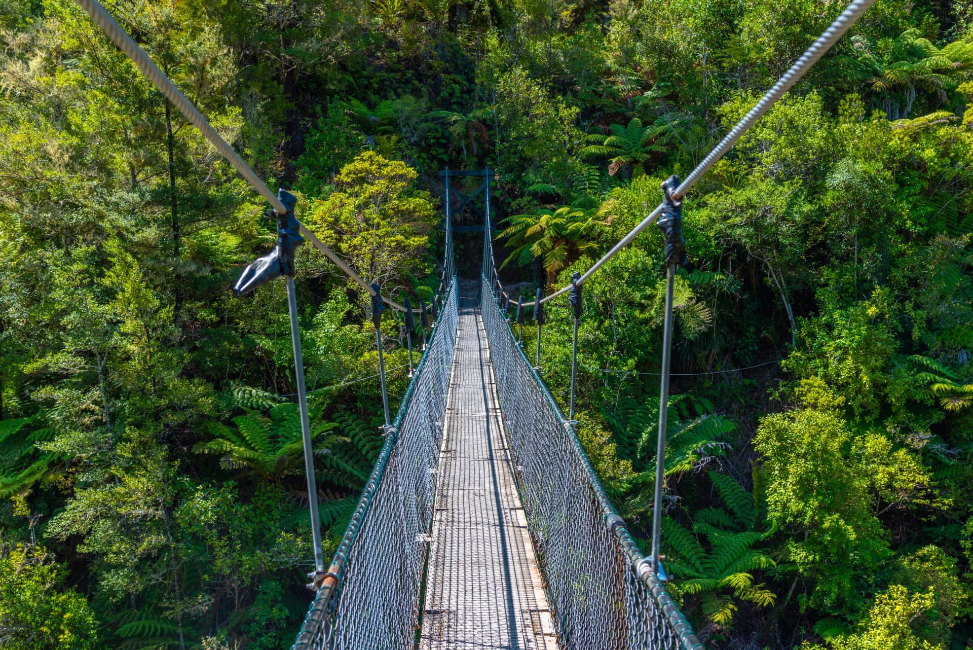 Swing bridge over the Falls River