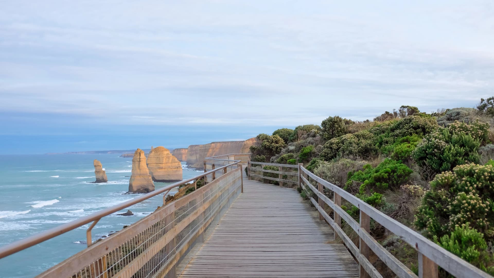 Boardwalk to the Twelve Apostles at sunrise