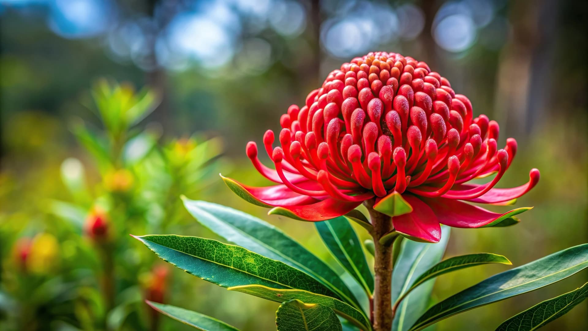 Waratah in flower