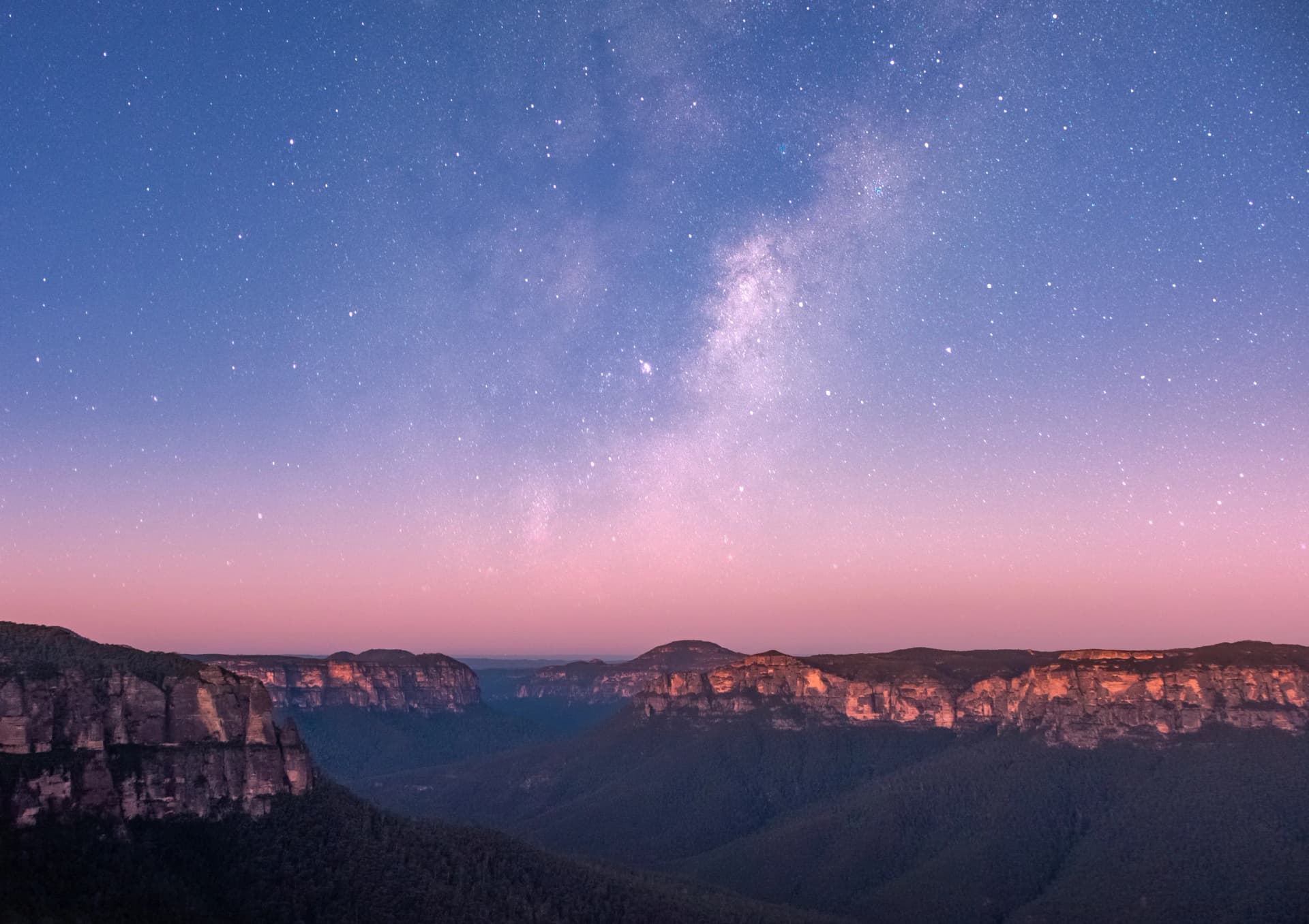 Twilight over the Grose Valley