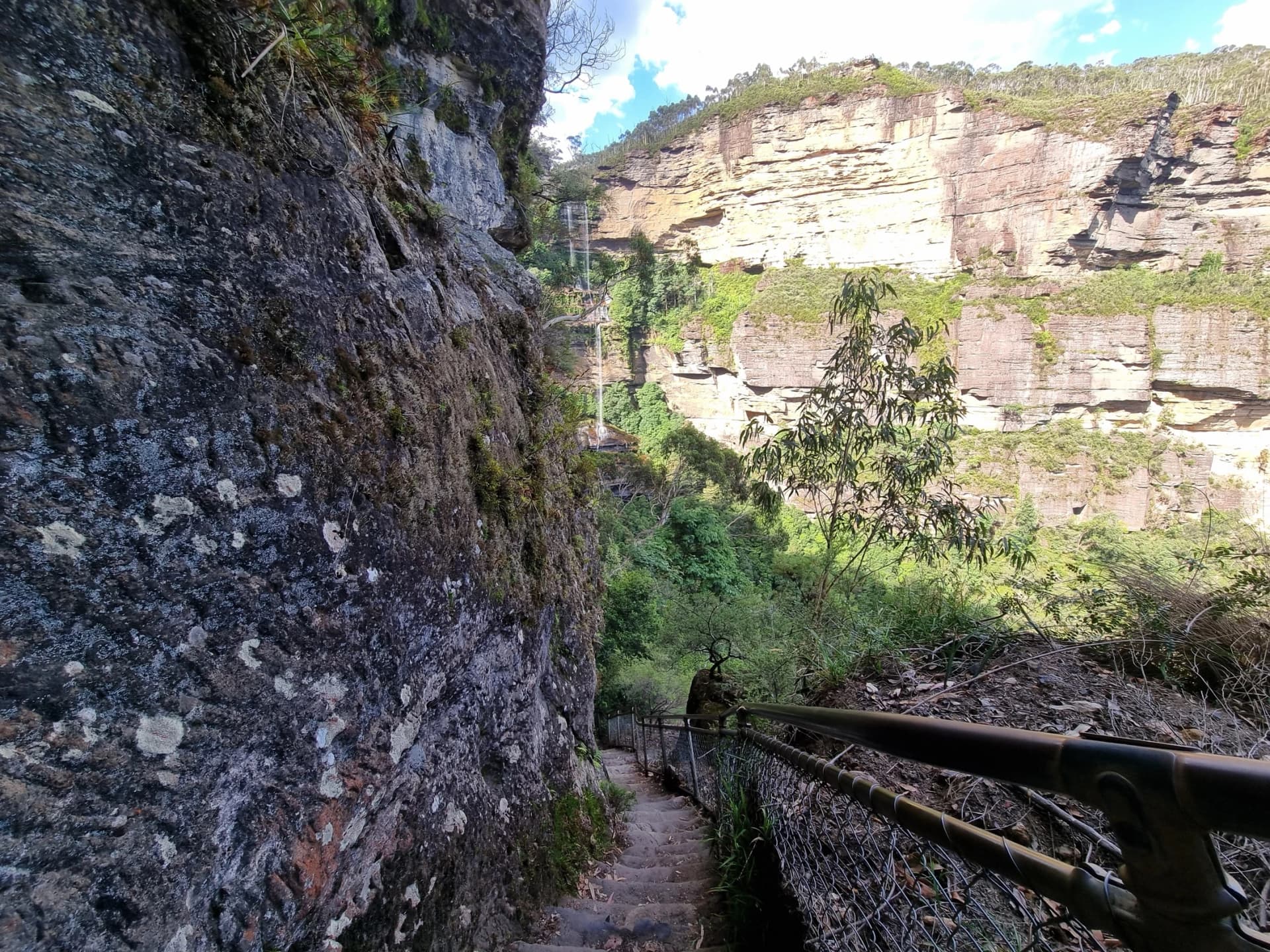 Furber Steps track below the cliffs