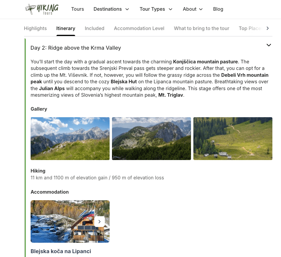 Mountain peaks, grassy ridges, and wooden huts in the Julian Alps, Slovenia.