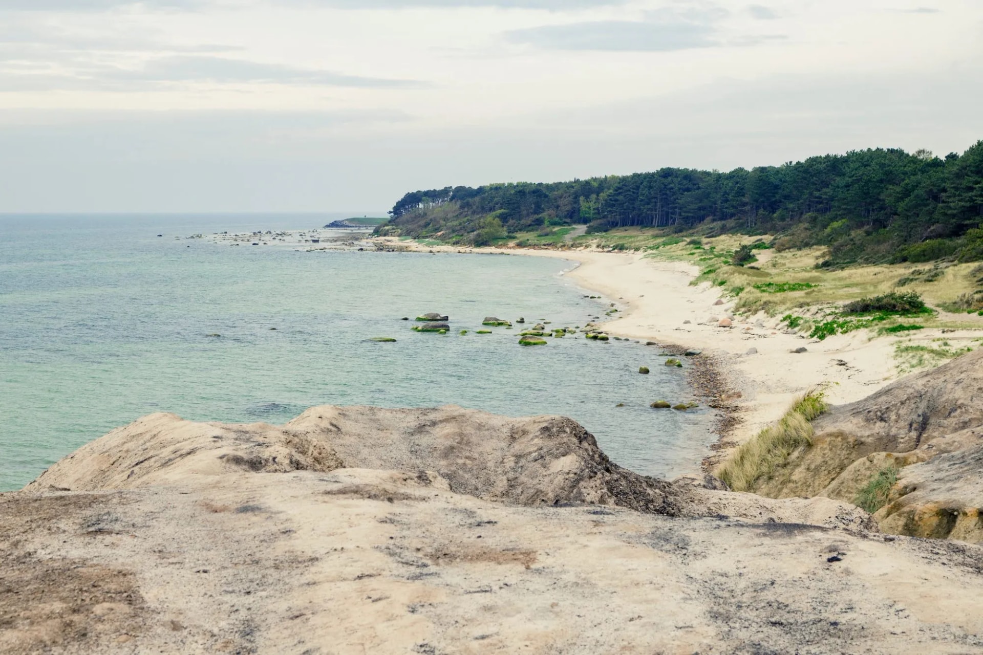 Hasle beach - beautiful natural coast in a Denmark's island Bornholm.
