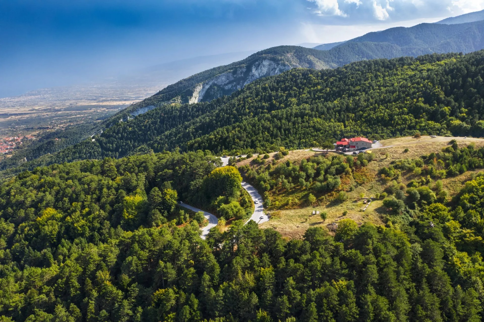 Stravos refuge arial view mt olympus