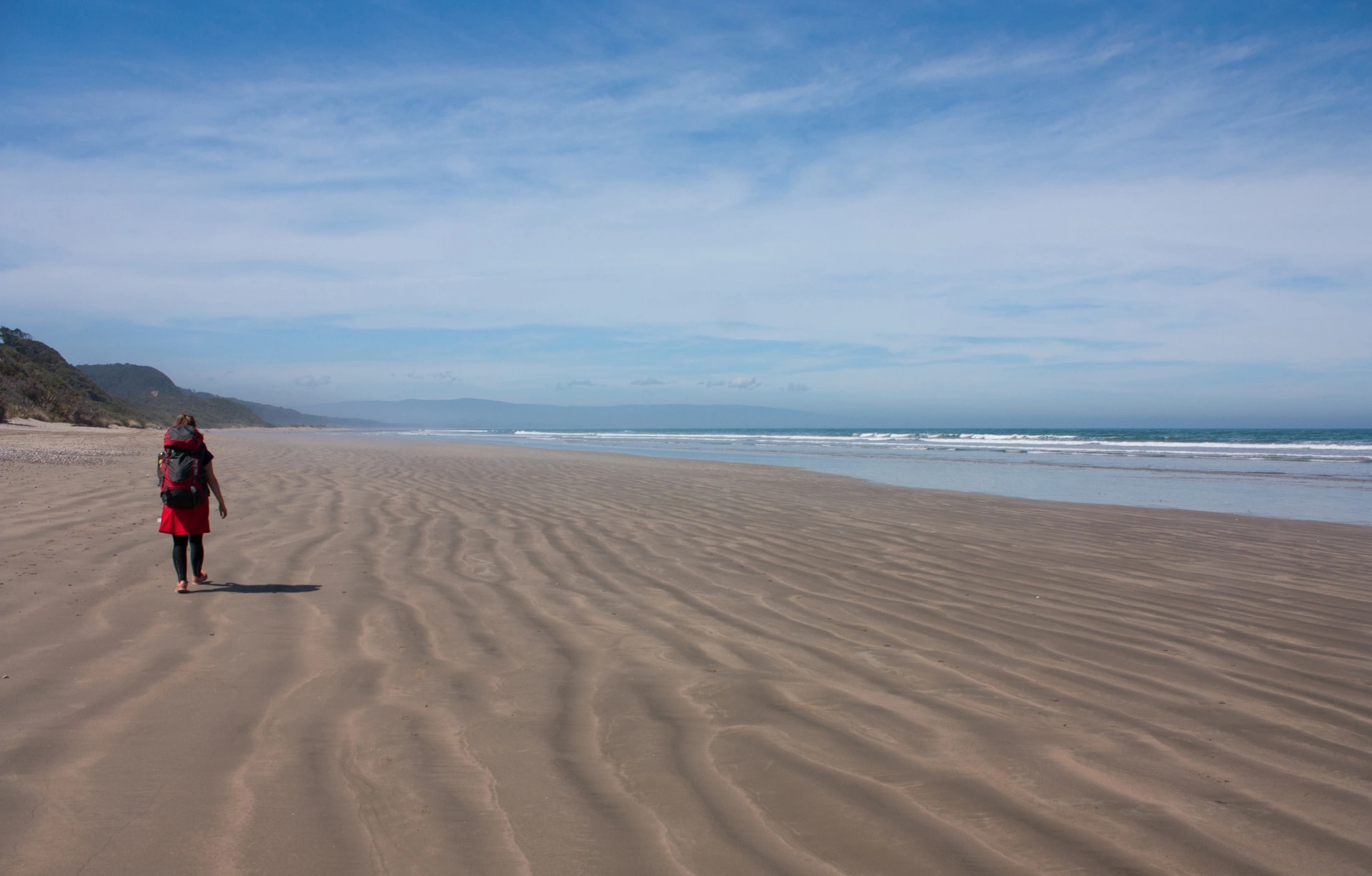 Walking the beach along Te Waewae Bay