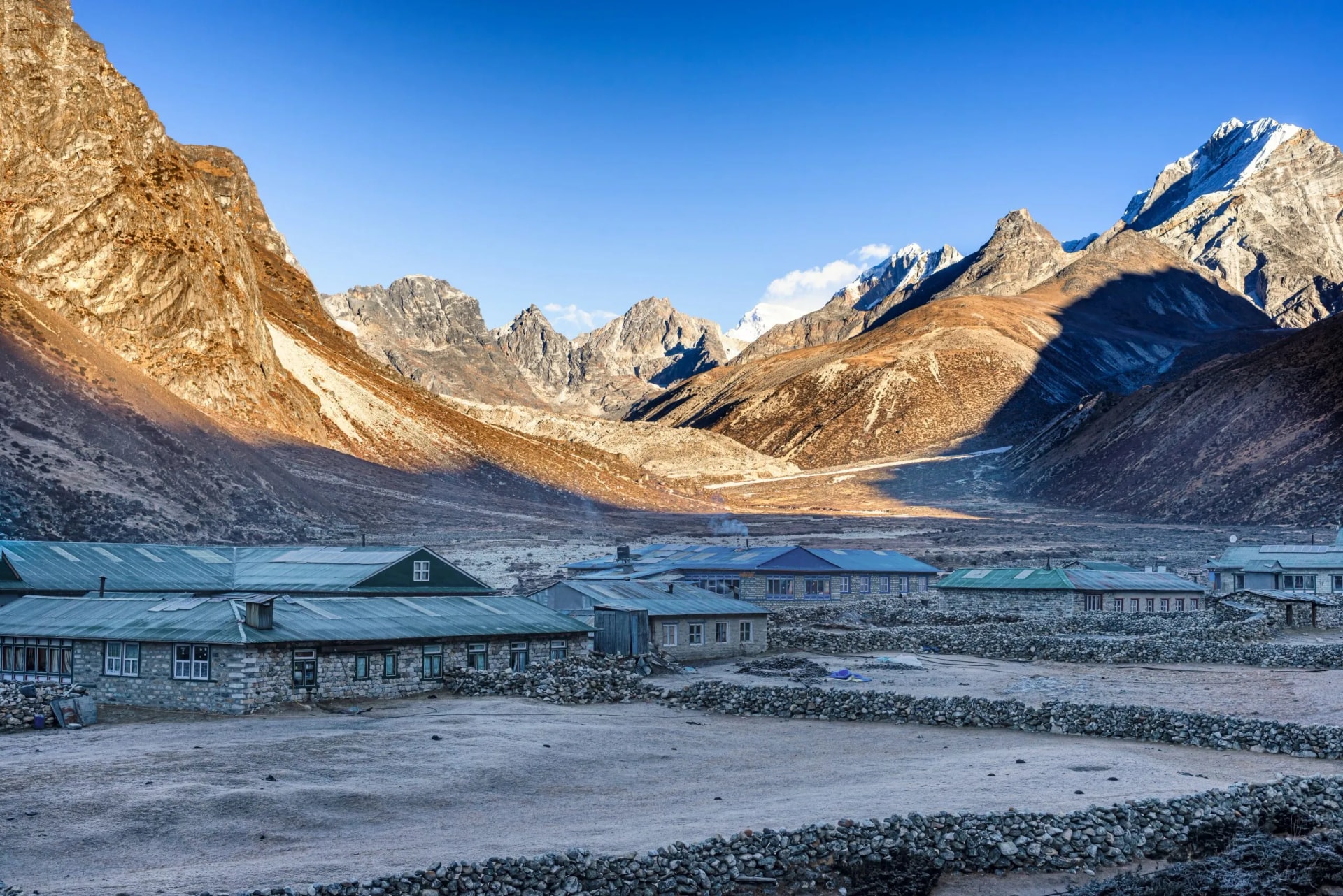 Landscape around Pheriche village in Nepal