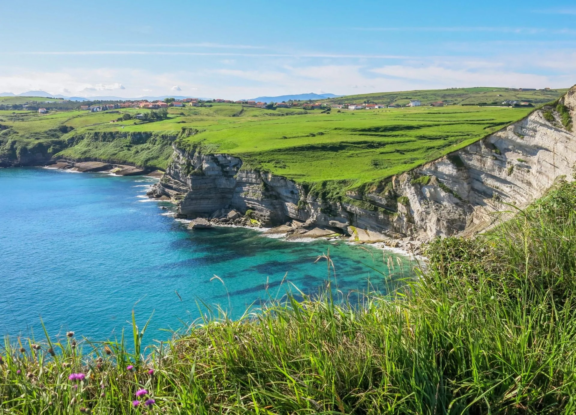 Scenic coastal view in Cantabria, northern Spain