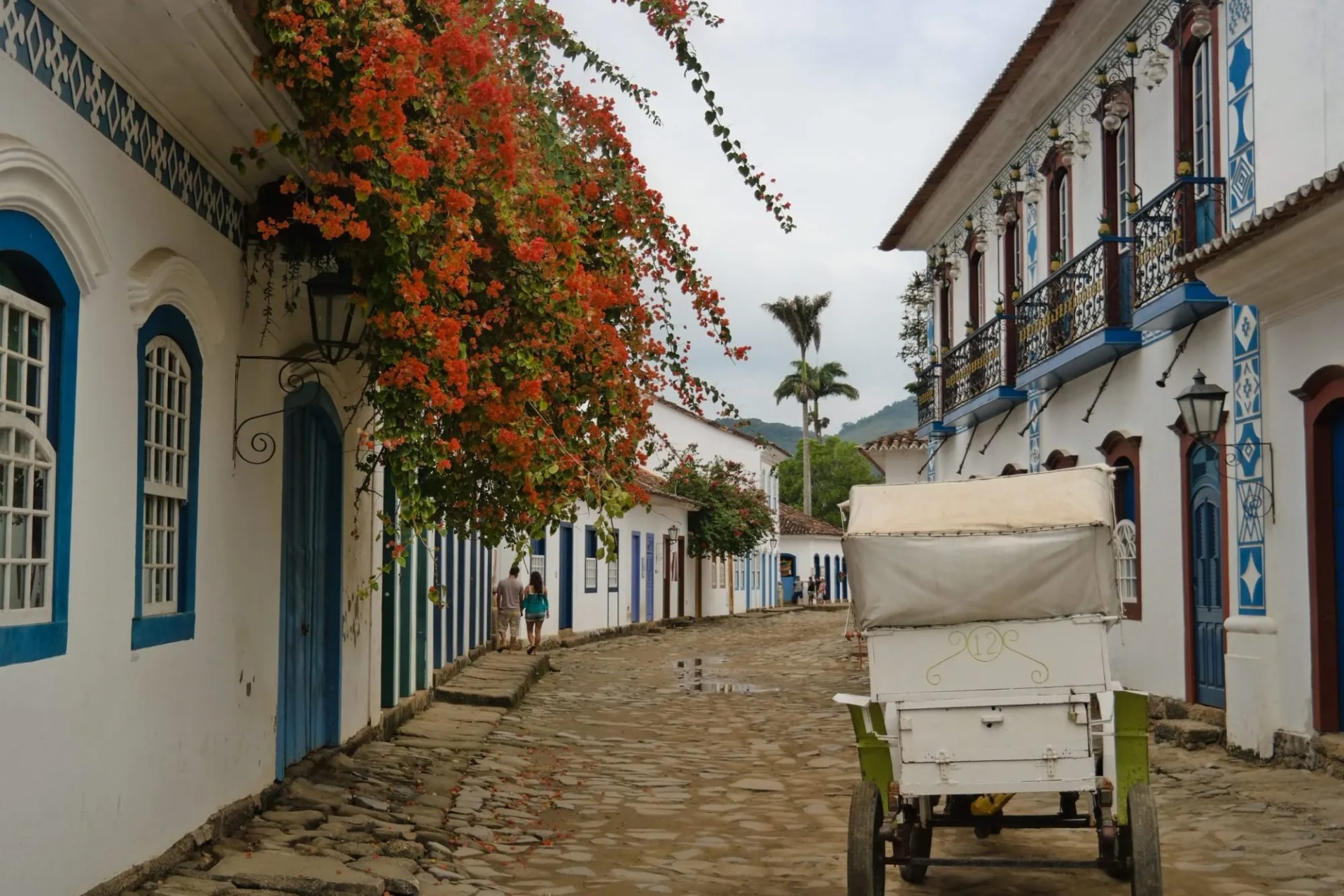 Historical street and flower facade - Rua histórica com fachada florida