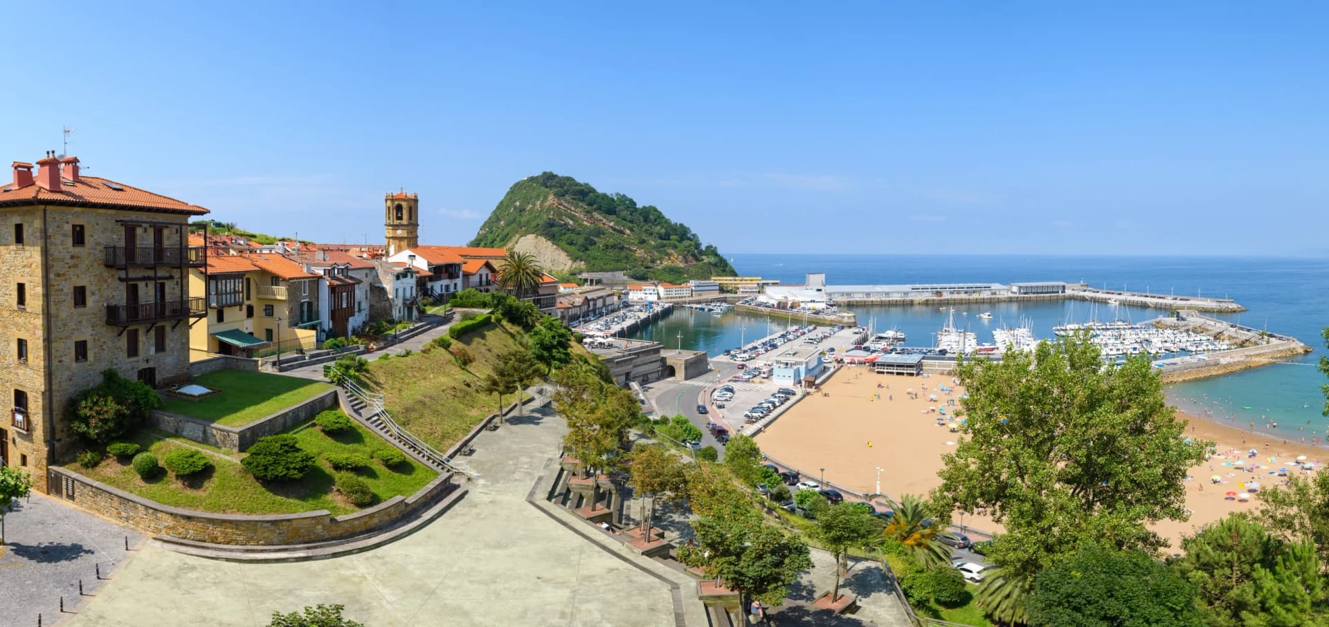 beautiful fishing town of getaria at Basque Country, Spain