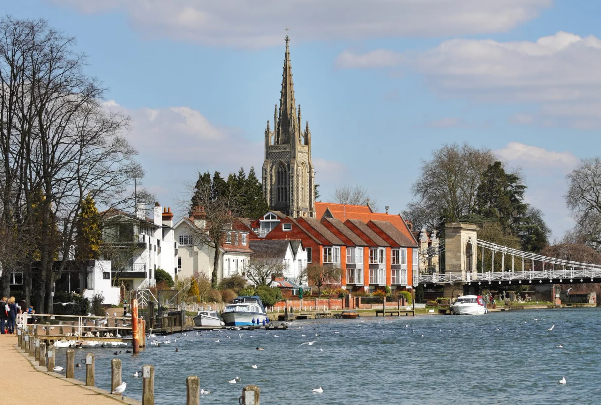 The River Thames at Marlow in England