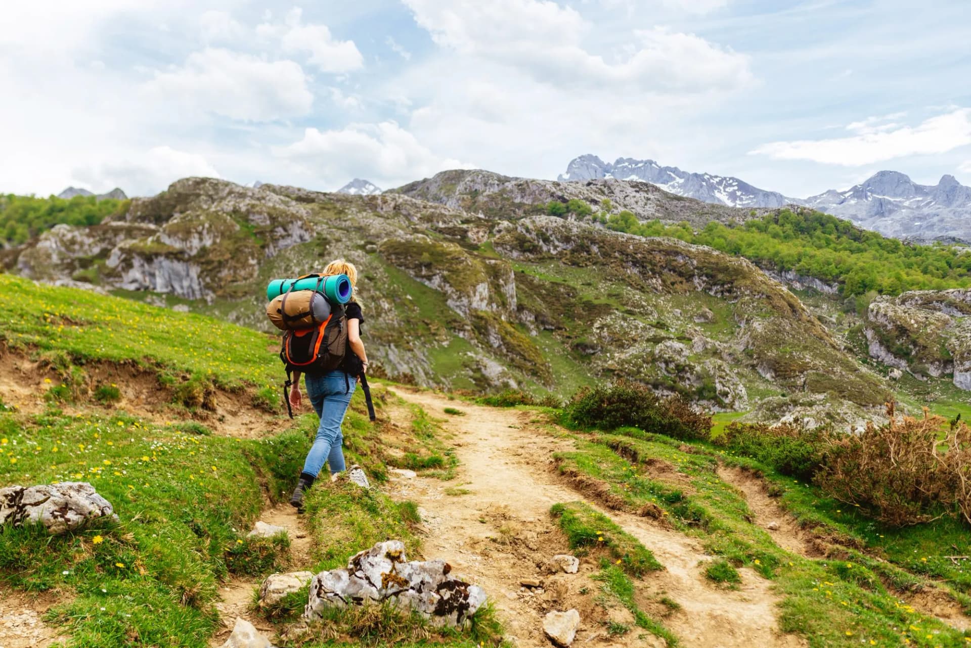 hiker woman picos de europa