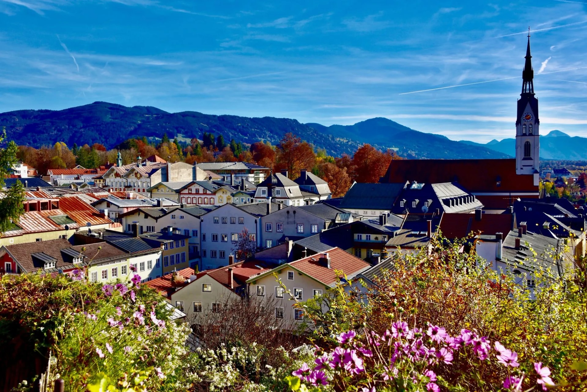 Blick vom Kalvarienberg über Bad Tölz