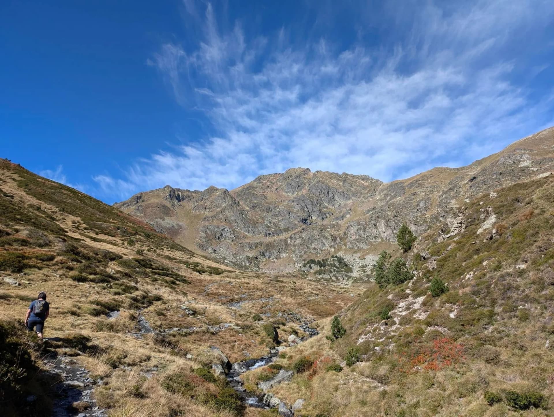 hiker on way to pic de besali