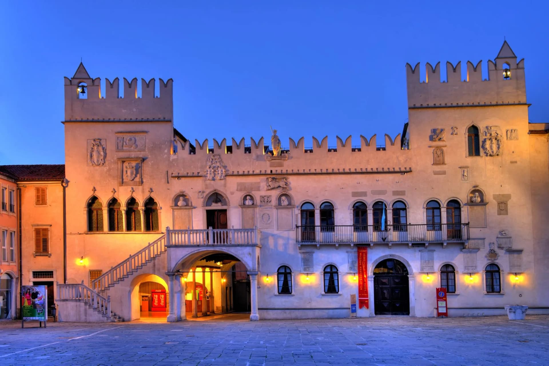 Palace in Koper Capodistria on a main square of biggest city on Slovenian coast