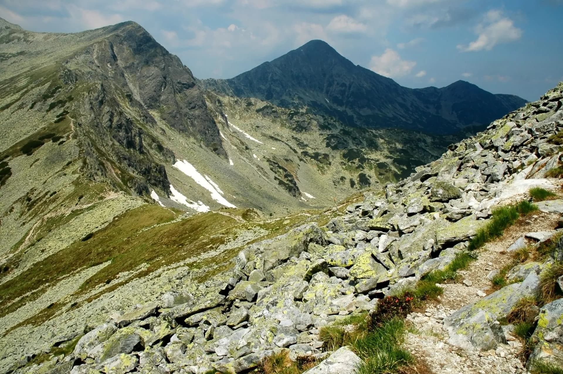 Alpine pastures in Retezat National Park, Carpathians, Romania.