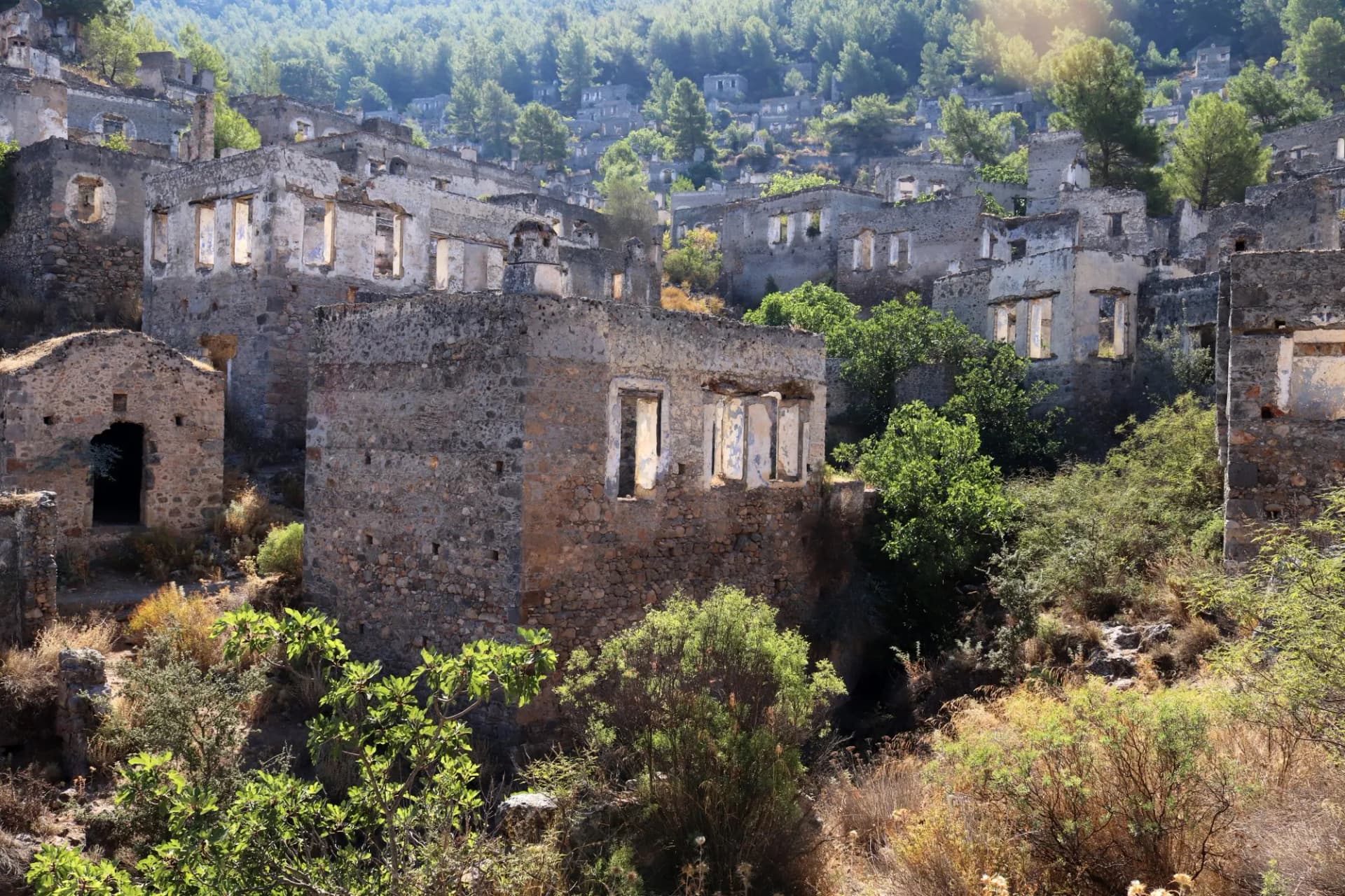 Abandoned village in Turkey. Fethiye Kayakoy