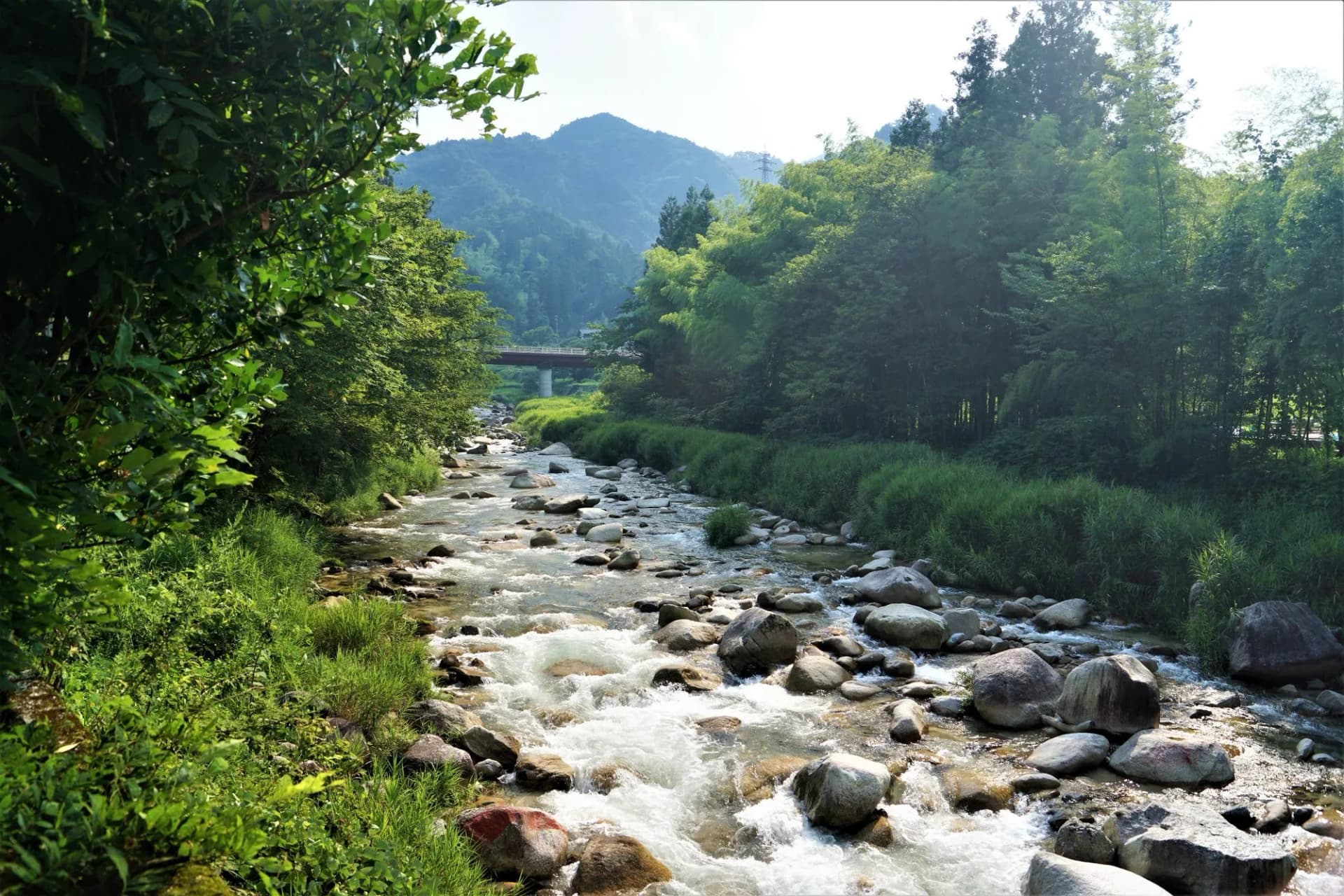 kiso valley river, nagano prefecture